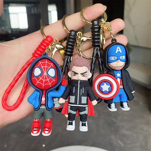 Porte-clés en PVC pour enfants <span class=keywords><strong>Super</strong></span> Power <span class=keywords><strong>Captain</strong></span> America Avengers Jouet Spider-man Chaîne 3D Dessin animé Spiderman <span class=keywords><strong>Marvel</strong></span> Avenger Porte-clés - Product Image 5