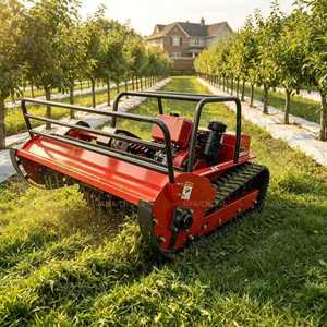 <span class=keywords><strong>Tondeuse</strong></span> à gazon diesel télécommandée sans fil, stabilisée pour terrains en pente, avec broyeur à fléaux pour pentes montagneuses raides - Product Image 2