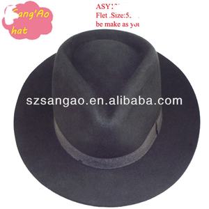 En gros <span class=keywords><strong>noir</strong></span> pas cher laine fedora chapeaux pour hommes <span class=keywords><strong>borsalino</strong></span> nouveau - Product Image 2