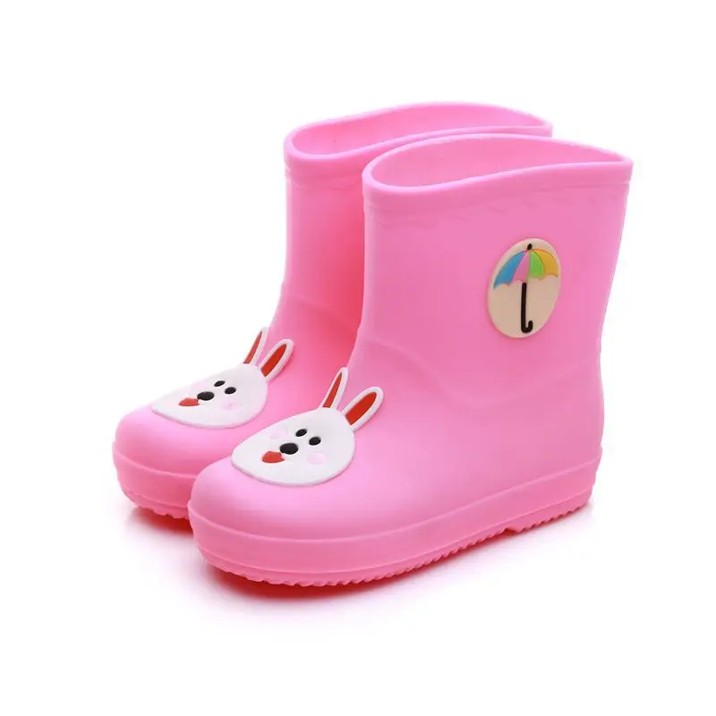 2021 Rain Boots Kids Boy Girls Rain Boots PVC Water Shoes Children Cartoon Shoes Waterproof Rainboots
