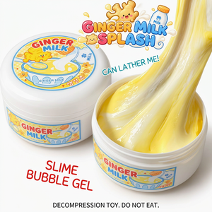 Pudín de Jengibre, Slime Espumoso de Dos Colores, Tarro Grande de 350 ml, Juguete Antiestrés, Arcilla No Tóxica, Lodo de Cristal para Niños - Product Image 1