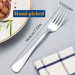 Vente en gros de fourchettes à dîner en acier inoxydable de 7,3 pouces, fourchettes à steak, fourchettes à pâtes pour la maison, le restaurant, usage quotidien - Product Image 2
