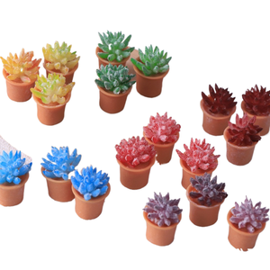 Cactus artificial en maceta, colorido y lindo, simulación de planta verde, decoración de micropaisaje, hecho a mano. - Product Image 1
