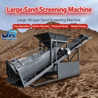 Machine de criblage de sable professionnelle pour l'exploitation minière avec séparateur de pierres, cribleur mobile à tambour pour applications en carrière