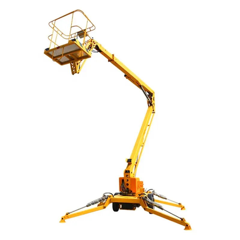 New 8-20m Spider Lift Trailer-Mounted Cherry picker thủy lực bán towable khớp nối bùng nổ có tính năng mới động cơ máy bơm