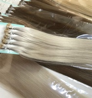 Extensions de cheveux humains russes Greathairgroup invisibles, vierges, double épaisseur, à pointe plate, lisses, de 14 à 26 pouces, avec pointe en K ou pointe en forme de clou