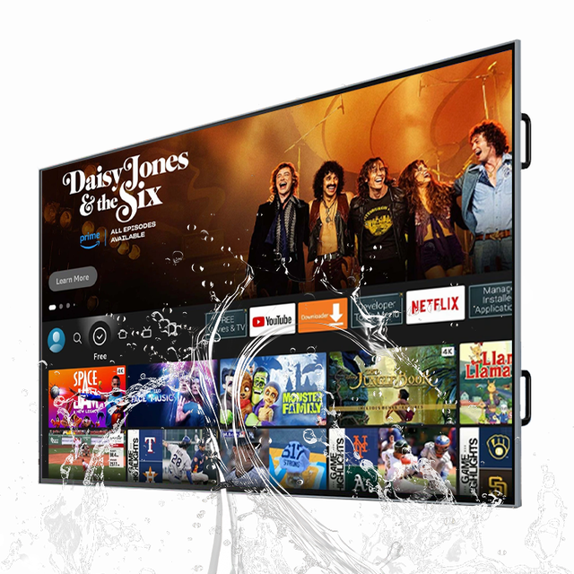 HUSHIDA Large Screen 55"- 85'' 4K Smart TV Android System Outdoor High Brightness Waterproof Google TV