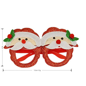 WOWEI 塑料无纺布圣诞派对眼镜老人雪人和圣诞树形状装饰道具 - Product Image 4
