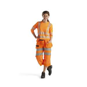 Blaklader-348510135300S เสื้อยืด Hi-Vis ผู้หญิงแขนยาวสีส้ม-HI-VIS 7330509645352ชุดทำงาน - Product Image 3