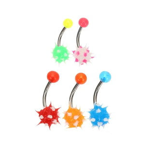 <span class=keywords><strong>Silicone</strong></span> Spike Ball <span class=keywords><strong>Nombril</strong></span> Anneau Multi Couleur Koosh Ball <span class=keywords><strong>Nombril</strong></span> <span class=keywords><strong>Piercing</strong></span> Bijoux Mode Corps Bijoux En Gros - Product Image 4