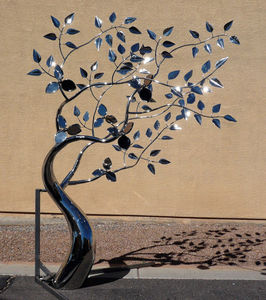 <span class=keywords><strong>Sculpture</strong></span> d'arbre décorative en acier inoxydable, statue d'art d'arbre en acier inoxydable pour l'extérieur du parc - Product Image 2
