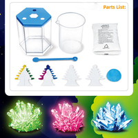 Kit de laboratoire de chimie éducatif DIY : Modèle réaliste de culture de cristaux STEM, unité de ressources de découverte minéralogique robuste, pack en étui