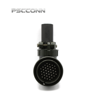 Connecteur industriel circulaire mâle fileté PSCCONN MS5015 Série MS3108A 28-21P, prise d'épissure de câble à angle droit, 37 broches