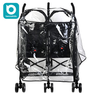 Cubierta de lluvia para cochecito de bebé, cubierta universal doble transparente de alta calidad para gemelos - Product Image 2