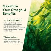 Vente en gros Huile d'algues DHA Oméga 3 Gommes à mâcher double couche Produits de beauté pour adultes Vitamines
