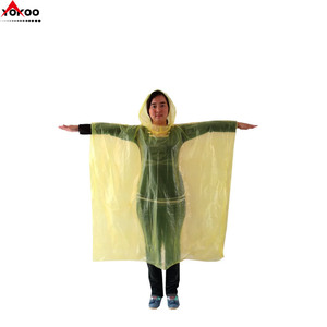 Poncho Impermeable Desechable de 0.015mm de Material PE, Universal para Adultos, Uso en Viajes, Estilo Simple, Cubierta Impermeable Individual - Product Image 2