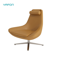 Convertible Bureau & Maison Loisirs Sol Accent Chaise Longue Canapé Pivotant en Métal avec Tissu en Bois Doux Appartement Atelier Salle à Manger