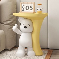 Table d'appoint en résine en forme d'ours mignon, table basse, meuble TV, décoration artisanale pour la maison, cadeau de pendaison de crémaillère, cadeau de mariage, ornements