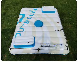 Île flottante carrée gonflable en PVC, tapis <span class=keywords><strong>flottant</strong></span> sur l'eau, <span class=keywords><strong>lit</strong></span> <span class=keywords><strong>flottant</strong></span> double avec seau à glace - Product Image 3