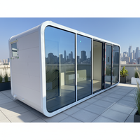 Cabane mobile en acier moderne pour la maison, structure écologique en forme de capsule, idéale pour jardin, location à court terme