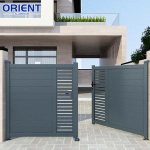 Puerta de Jardín Exterior de Aleación de Aluminio Postmoderna Premium con Diseño de Paneles, Resistente al Fuego y al Agua - Product Image 1