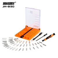 Set Obeng Presisi 45 in 1 CR-V dengan Batang Ekstensi 100mm & 130mm untuk Perbaikan Komputer DIY Gagang Plastik Layanan OEM