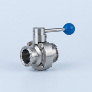 Válvula de Mariposa de Acero Inoxidable SS 304L con Extremos TC en Ambos Lados, Grado Alimenticio, Junta de Silicona/EPDM, Aplicación de Agua a Temperatura Normal - Product Image 1