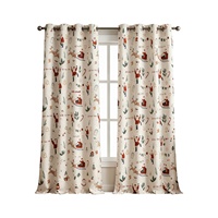 Cortinas Opacas de Poliéster con Estampado Navideño, Aislantes Térmicas, para Habitaciones Infantiles y Dormitorios