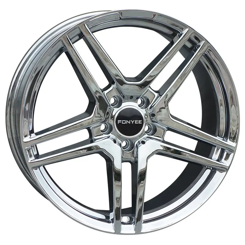 F80731 18 19 20 inch 8.5j 9.5j ET35 45 5X112 66.6 gun gray machine face chrome good quality alloy wheels original design rims