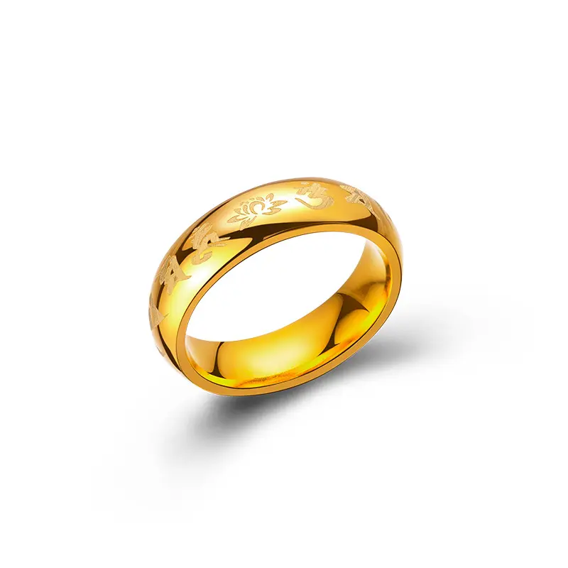 Atacado Personalizado 18K Banhado A Ouro Latão Mulheres Homens Casais Anel De Casamento Placer Jóias De Ouro Anéis Anillo de oro