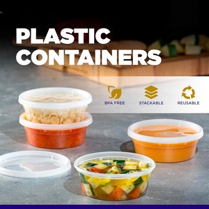 16/24/32 oz <b>Clear</b> Salad PP Food <b>Container</b> Plastic Deli Soup Cup Jar Box Round Bowl Disposable toGo Noodle Storage With Lid - Product Image 3