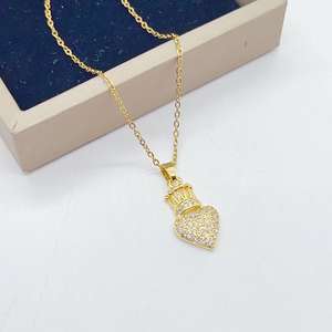 2025สร้อยคอสแตนเลสสตีลสำหรับผู้หญิงพร้อมจี้รูปหัวใจเซอร์โคเนีย - Product Image 3