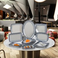 Fournisseur d'usine de Guangzhou : Ensembles de vaisselle en plastique OEM personnalisés, écologiques, réutilisables, pour restaurants, étanches et compatibles lave-vaisselle