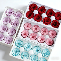 Têtes de roses éternelles de qualité B en gros, 4-5 cm, véritables roses longue durée pour la décoration de mariages et de la Saint-Valentin, OEM