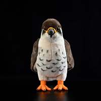 Faucon pèlerin réaliste en peluche douce, jouet en peluche pour enfants et amoureux des oiseaux