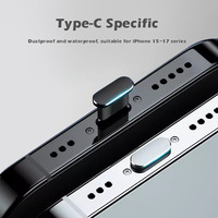 Bouchon anti-poussière en alliage d'aluminium de type C, moulage monobloc, capuchon anti-poussière pour port USB C pour tous les appareils de type C