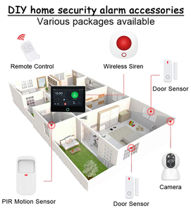 7-inch toàn màn hình tuya nhà thông minh không dây an ninh Hệ thống báo động 4G Wifi cảm ứng lớn xách tay ABS vật liệu - Product Image 3