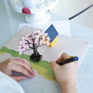 Hochzeits einladung 3d Pop-up-Karte benutzer definierte neue Design handgemachte Musik Grußkarten