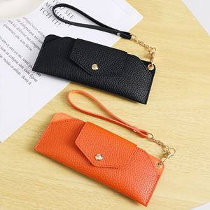 Personalized Promotional Compact PU Leather Lanyard Portable <b>Glasses</b> Pouch Clips Protective <b>Case</b> Stylish Sunglasses Storage Bag - Product Image 1