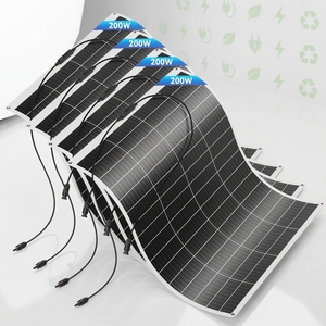 KWAFOO 200W Panneaux solaires photovoltaïques flexibles pour balcon et jardin, connectés au réseau allemand, <span class=keywords><strong>12V</strong></span>, rendement 23,5%, <span class=keywords><strong>kit</strong></span> système - Product Image 1