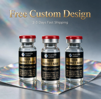 Étiquettes autocollantes holographiques imperméables en PET personnalisées pour flacons de 3 ml et 10 ml