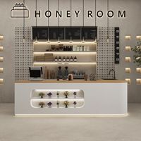 Kiosque à café moderne pour centre commercial, comptoir de bar, kiosque de vente au détail avec un design professionnel
