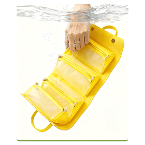 4 kits de sacs de maquillage/kit de toilette à suspendre et enroulable, organiseur de voyage pour femmes, 4 sacs de rangement amovibles - Organiser le maquillage, les cosmétiques - Product Image 3