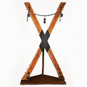 BANSEY Cadre de retenue en bois robuste pour Croix de Saint-Antoine avec menottes - Product Image 2