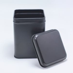 Customized Design square Airtight Tea Tin Canister Food Grade Printing Packing <b>Box</b> Empty sealed square Green <b>Metal</b> Tea Cans - Product Image 3