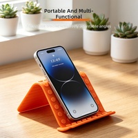 Support de téléphone pliable en silicone, support flexible pour tablette et ordinateur portable, support portable antidérapant pour téléphone et tablette