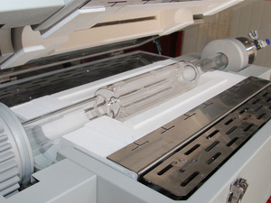 เตา1200C หลอดแบบหมุนแนวเดียวเตาเผาหลอดควอทซ์60มม. - Product Image 4