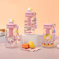 Bouteille élégante d'été pour enfants, type paille, avec séparateur de thé, en PC durable et résistant aux chutes, pour boissons chaudes/froides
