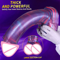 Pene Falso de Silicona de Gran Tamaño para Mujeres Europeas y Americanas, Imitación Realista, Manual, para Masturbación Femenina, Gigante, Suave