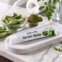 Dentifrice à l'Aloe Vera et au Moringa, rafraîchissant l'haleine, blanchissant les dents, éliminant les taches et les traces de fumée, soin buccal probiotique